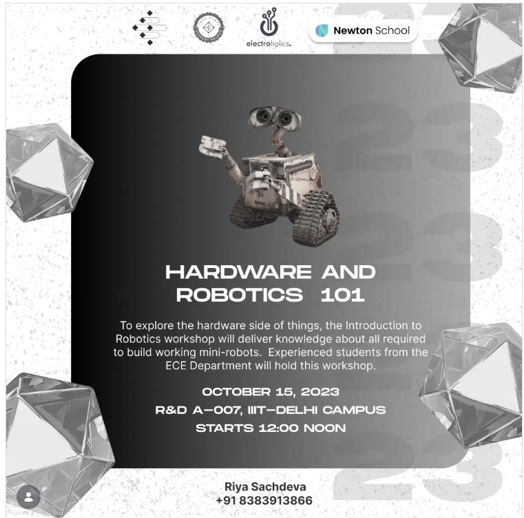 Hardware and Robotics 101 Workshop poster